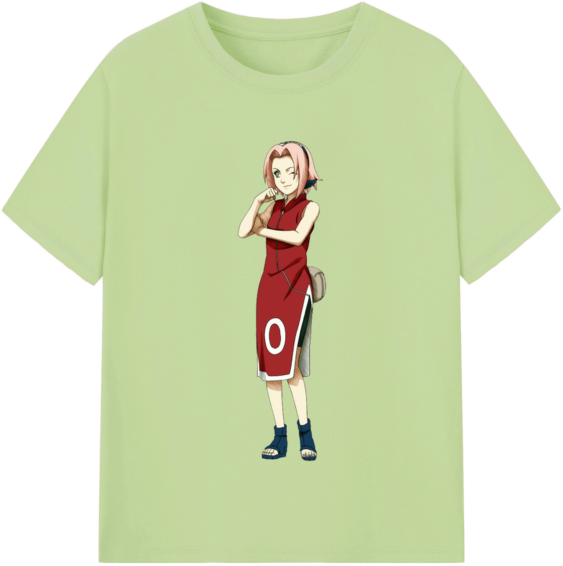 （画像用） NARUTO -ナルト- 春野サクラ Haruno Sakura 綿100％半袖Tシャツ（フロントプリント）